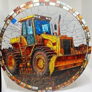Suncatcher Acrylic Bulldozer Heavy Equipment Dozer Machinery Fathers Day Gift
